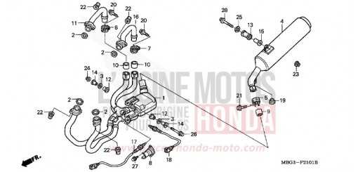 ABGAS-SCHALLDAEMPFER (VFR800FIY/1) VFR800FIW de 1998
